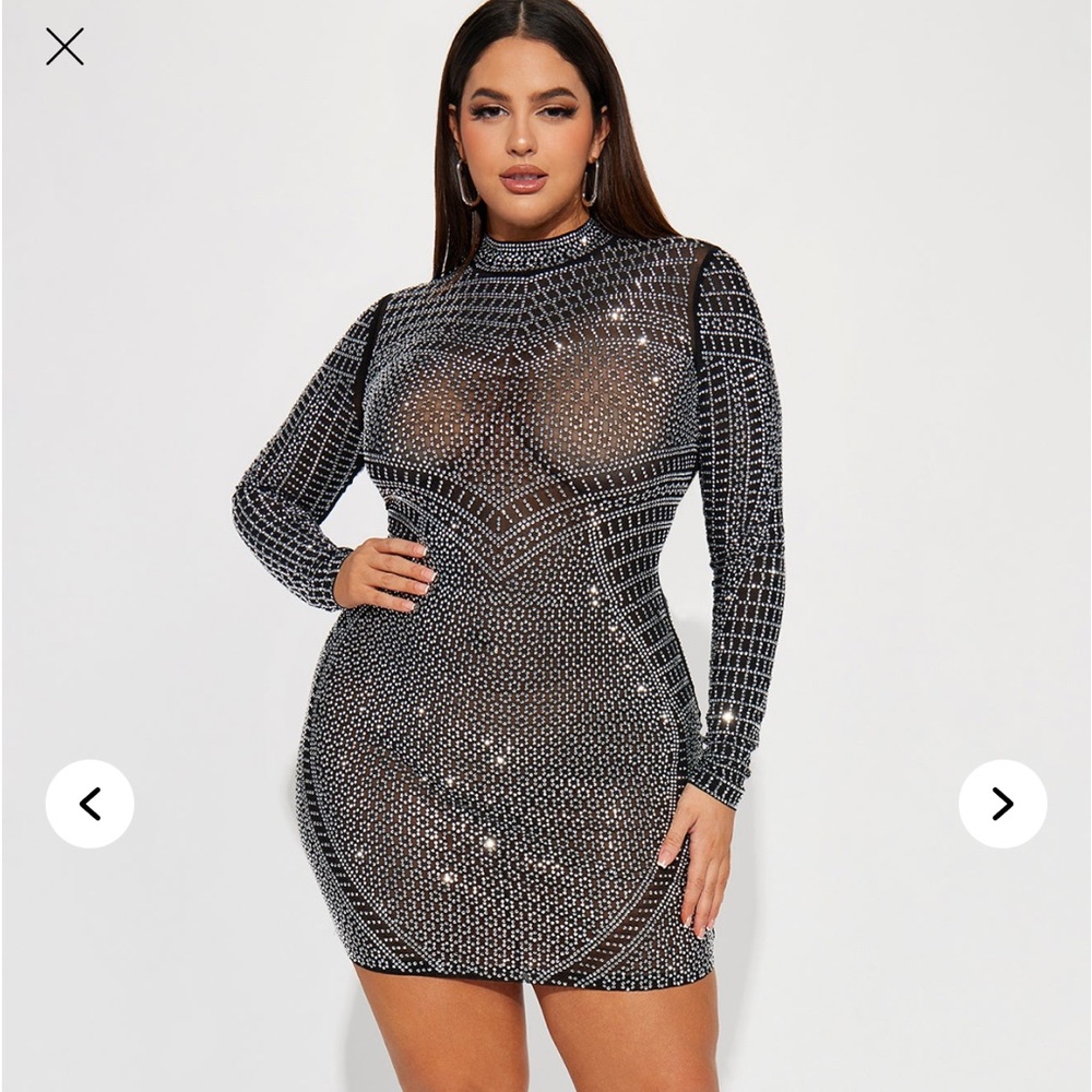 Embelished mini dress